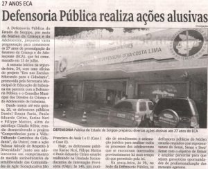 Jornal da Cidade: 26/07/2017 – Defensoria Pública realiza ações alusivas