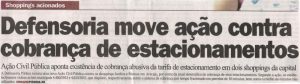 Correio de Sergipe: 13/11/2017 – Defensoria move ação civil contra shoppings